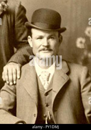 Butch Cassidy mit Melone detail. Stockfoto