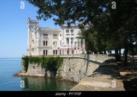 Triest - Schloss Miramare Stockfoto