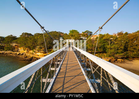 Petersilie Bay Suspension Bridge. Vaucluse, Sydney, Australien Stockfoto