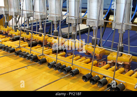 Bewehrung net Wellding Maschine auf Baustelle Stockfoto