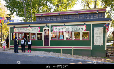 Eggers hausgemachtes Eis, Richmond Town, Staten Island, NY von außen ein Eis Cafe Stockfoto