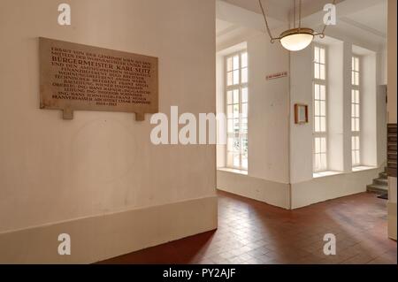 Wien, Gemeindebau des "Roten Wien" - Wien, Rat Tenement Blocks, 'roten Wien', Ludo Hartmann-Hof, Albertgasse 13 - 17, Cesar Poppovits 1925 Stockfoto