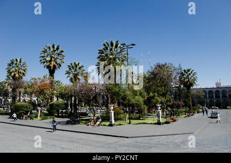 Das historische Zentrum der Stadt Arequipa Stockfoto