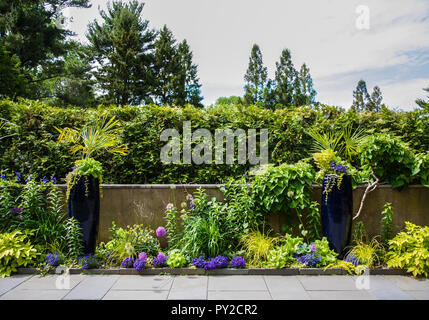 Chanticleer formal Gardens, Wayne, Pennsylvania, USA, geometrische Pflanzung formelle botanische Gartenblumen Grenzen an die USA Stockfoto