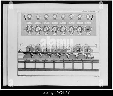 Rechenmaschine entworfen von Pascal)-Louvet sculpt. Rue Monge Nr. 51 Stockfoto