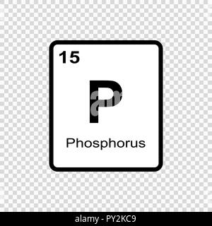 Chemisches Element des Periodensystems. Stock Vektor