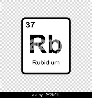 Chemisches Element des Periodensystems. Stock Vektor