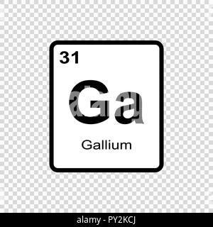 Chemisches Element des Periodensystems. Stock Vektor