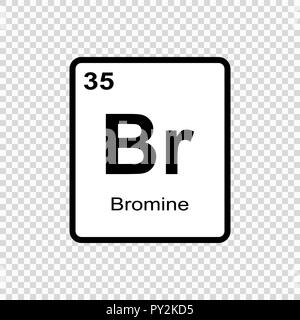 Chemisches Element des Periodensystems. Stock Vektor