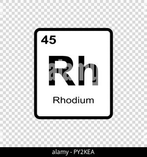 Chemisches Element des Periodensystems. Stock Vektor