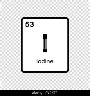 Chemisches Element des Periodensystems. Stock Vektor