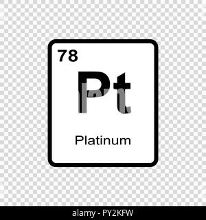 Chemisches Element des Periodensystems. Stock Vektor