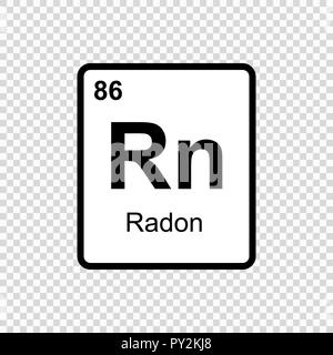 Chemisches Element des Periodensystems. Stock Vektor