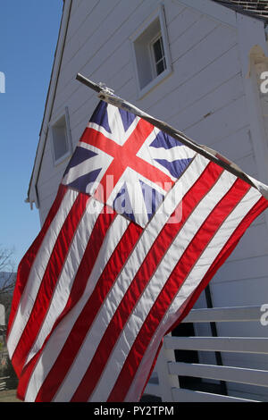 Die Grand Union Flagge im Lurray Valley Museum, VA, USA Stockfoto