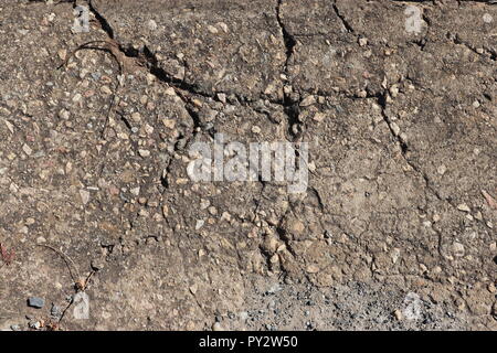 Boden Unordnung Textur aus Gras und Beton, Sand, Sticks und SPerfect Dekoration für Videospiele, Schilder, visuelle Designs und mehr! Stockfoto