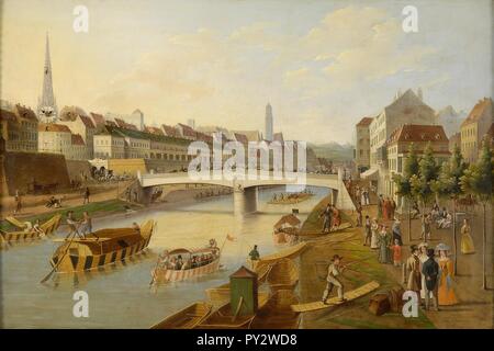 C L Hoffmeister Ferdinandsbrücke Wien 1825. Stockfoto