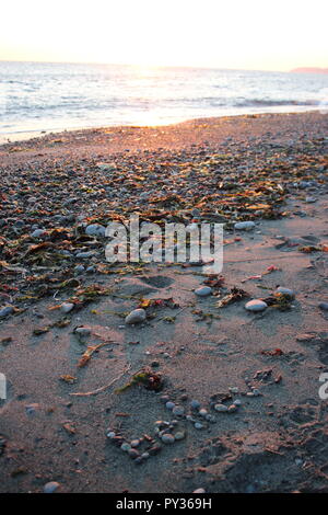 Glauben Nachricht am Strand Ufer Stockfoto
