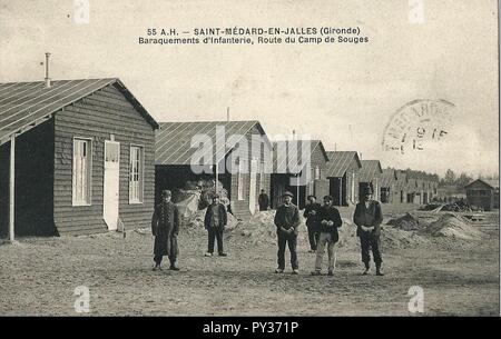 Camp de Saint-Médard-barraquements 1. Stockfoto