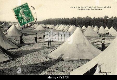 Camp de Saint-Médard-TENTES 1. Stockfoto