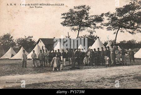 Camp de Saint-Médard-TENTES 2. Stockfoto