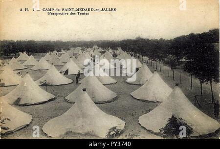 Camp de Saint-Médard-TENTES 4. Stockfoto