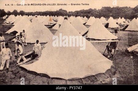 Camp de Saint-Médard-TENTES 8. Stockfoto