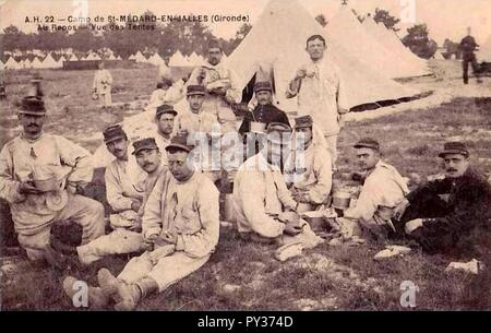 Camp de Saint-Médard-Tentes 13. Stockfoto