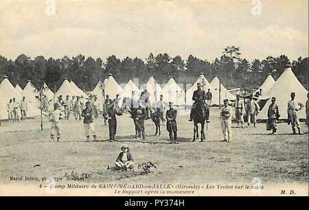 Camp de Saint-Médard-Tentes 17. Stockfoto