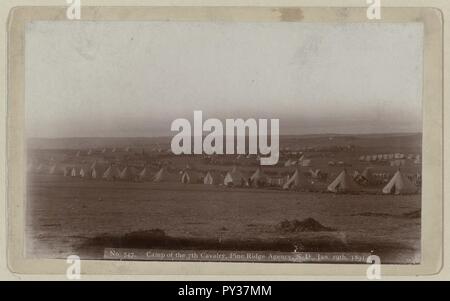 Camp der 7. Kavallerie, Pine-Ridge-Agentur, S.D., 19. Januar 1891 Stockfoto