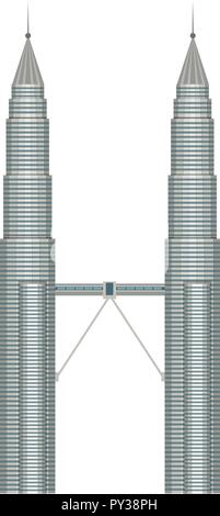 Ein Malasia Petronas Kuala Lumpur Abbildung Stock Vektor