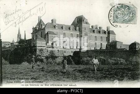 Cadillac-sur-Garonne - Château d'Epernon 14b. Stockfoto