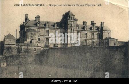 Cadillac-sur-Garonne - Château d'Epernon 14 d. Stockfoto