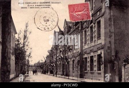 Cadillac-sur-Garonne - Ecole d'Landwirtschaft 1 b. Stockfoto