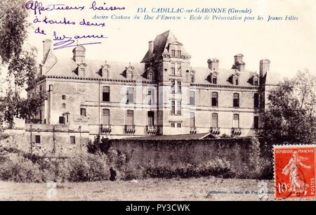 Cadillac-sur-Garonne - École de Préservation des Jeunes filles 2. Stockfoto