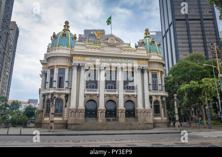 Rio de Janeiro Stadttheater - Rio de Janeiro, Brasilien Stockfoto