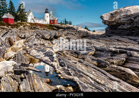 Pemaquid Point Light in Maine Stockfoto