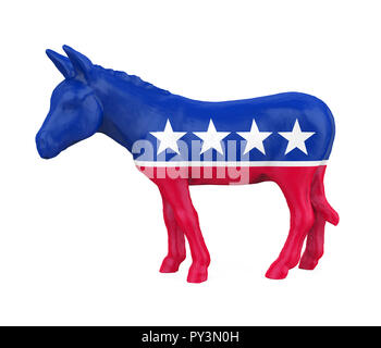 Demokratische Esel isoliert Stockfoto