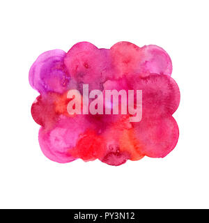 Aquarell Hintergrund. Abstract Pink Farben Punkt auf weißem Papier. Stockfoto