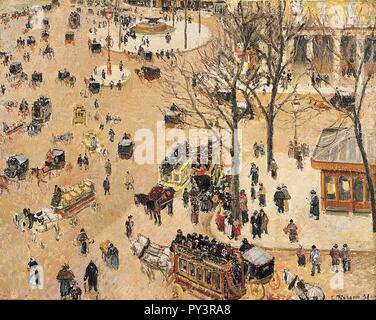Camille Pissarro, La Place du Théâtre Français. Stockfoto