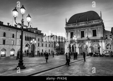 Italien, Lombardei, Brescia, Piazza della Loggia Stockfoto