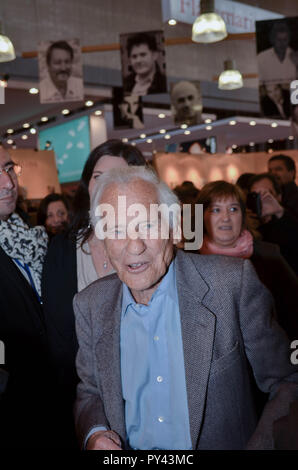 Jean d'Ormesson auf der Buchmesse am Porte de Versailles in Paris Frankreich am 23. März 2014 Stockfoto