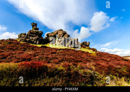 Die berühmten Kakerlaken in der weltberühmten Peak District National Park über Lauch und Tittesworth Behälter Stockfoto