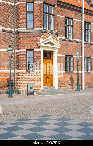 Das alte historische Rathaus von Stege, Mön Island, Dänemark, Skandinavien, Europa. Stockfoto