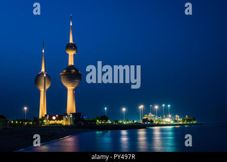 Den Kuwait Towers Stockfoto