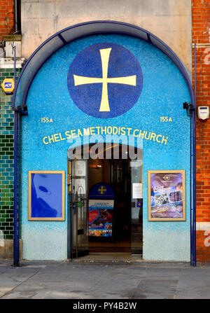 Chelsea methodistische Kirche und Gemeindezentrum, King's Road, London, England, UK. Stockfoto