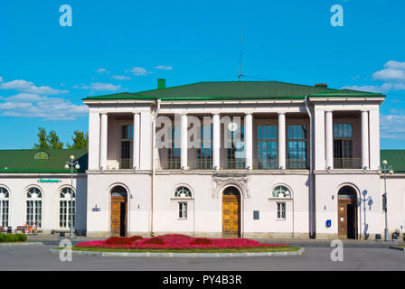 Tsarskoye Selo Bahnhof, Puschkin, Pushkinsky Bezirk, in der Nähe von St. Petersburg, Russland Stockfoto