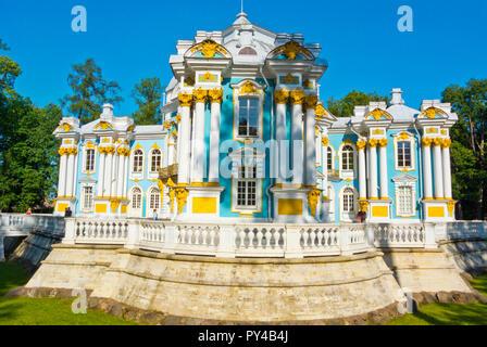 Hermitage Pavillon, Catherine Park, Zarskoje Selo, in der Nähe von St. Petersburg, Russland Stockfoto