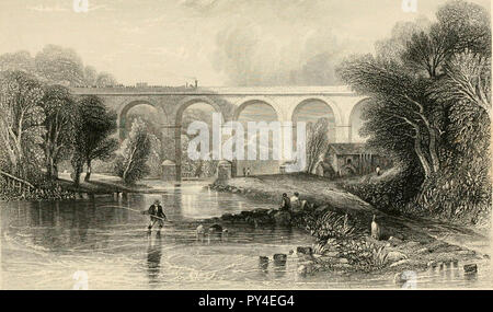 'Blick auf dem Newcastle und Carlisle Railway" (1836) Stockfoto