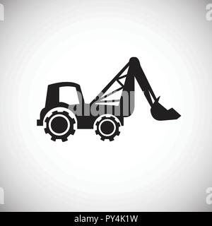 Bau bagger Lkw auf weißem Hintergrund Stock Vektor
