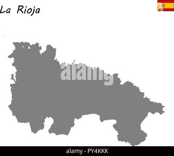 Hohe Qualität Karte autonome Gemeinschaft Spaniens. La Rioja Stock Vektor